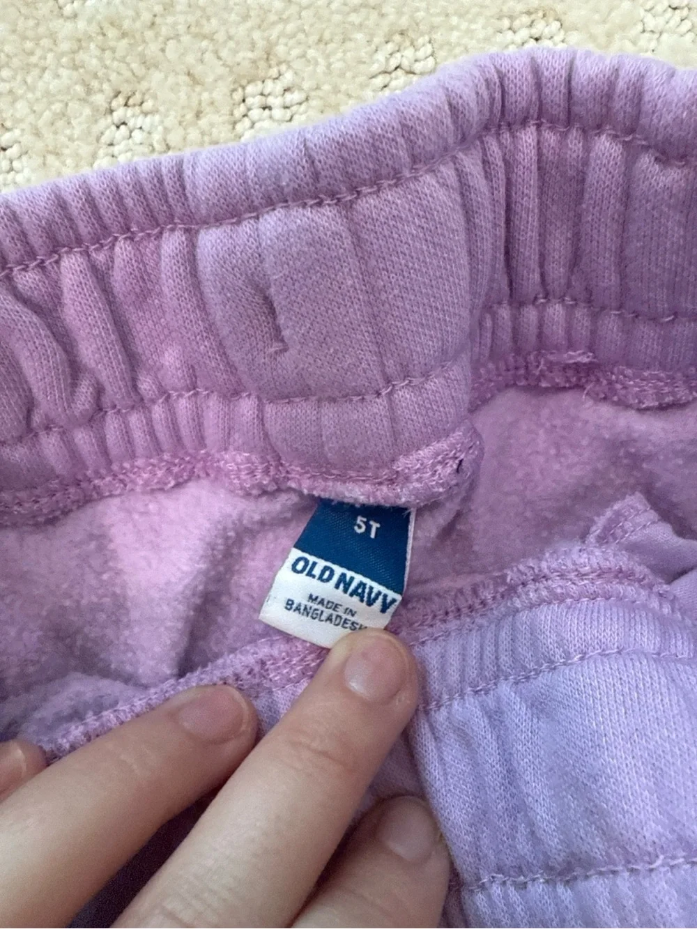 Old Navy Girls Lavender Fleece Jogger Sweatpants Size 5T